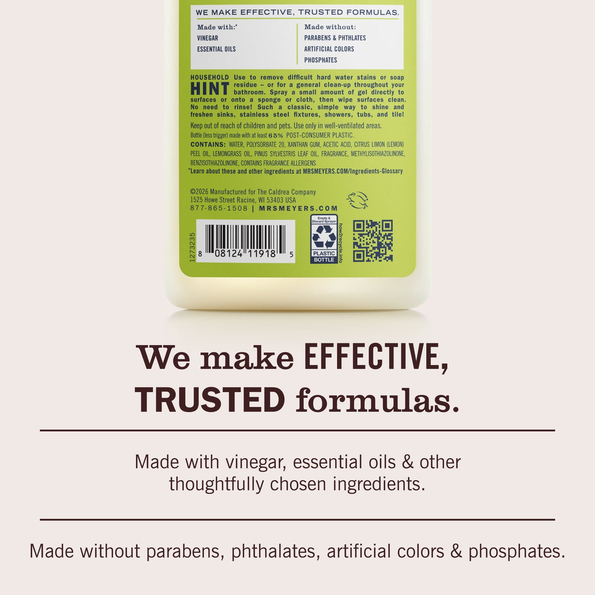 Lemon Verbena Vinegar Gel Cleaning Spray